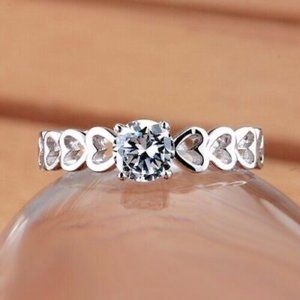 New Beautiful 925 Silver 1ct Diamond Ring